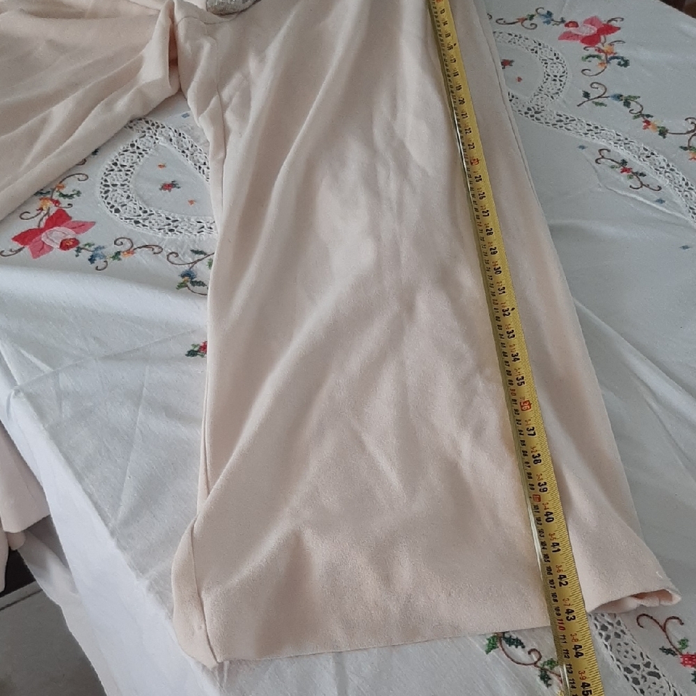 NEW๐MELANIE LYNE๐CREAM Silver Sequin WIDE LEG Jumpsuit with STRETCH Sz ML - Picture 11 of 13
